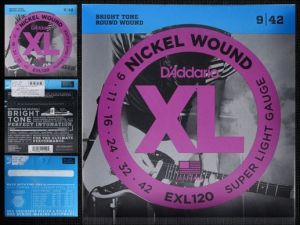 Senar Gitar Elektrik Daddario String EXL130 EXL120 EXL110 EXL115