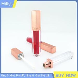 Millys Hộp đựng mỹ phẩm rỗng tự làm 5ml Son bóng màu vàng hồng chai có thể nạp lại