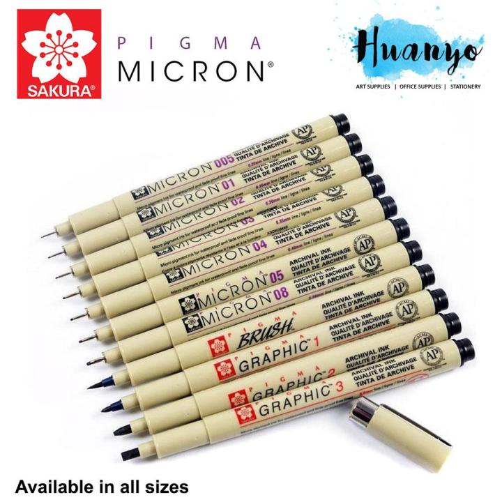 Sakura Pigma Micron Fineliner 10-set Black