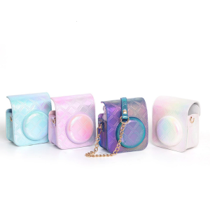 Soft Camera Case Bag PU Leather Cover with Shoulder Straps for Mini12 Instants Camera Case
