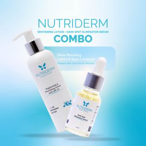 Nutriderm Whitening Serum Lotion Combo Skin Brightening & Dark Spot Removal Hydrated Even-Toned Moisturized Healthy Skin