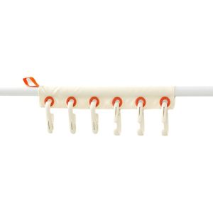 DECALE Removable Windproof Hanger Foldable 6 Holes Fabric Clothing Clip Convenient Strong Grip Hanging Socks Organizer Bathroom Use
