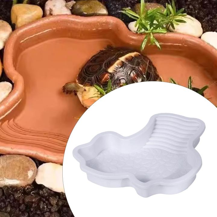 2 Pack Large Reptile Habitat Turtle Bathing Pool Amphibian