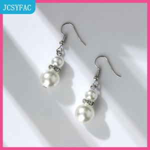 JCSYFAC Phụ Nữ Pha Lê Ngọc Trai Dây Chuyền Vòng Đeo Bông Tai Cưới Quyến Rũ Trang Sức Bộ Quà Tặng