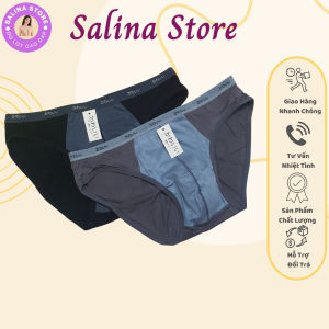 Combo 3 quần sịp tam giác nam túi zíp bạc xuất nhật quần lót chéo nam cotton cao cấp SALINA STORE  [che tên]