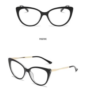 OKULARY B13 Kacamata Cat Eye Lensa Photocromic Anti Radiasi Sinar UV CatEye Frame Warna Eyeglasses Wanita Gaya Retro kacamata photocromic anti radiasi FREE BOX
