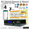 Bel Sekolah Otomatis Manual Pro dengan Ampli 150W Mic Bluetooth setting Aplikasi Android. 