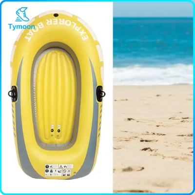 Perfeclan Inflatable Dinghy Inflatable Kayak with Oar Holders Water Raft Outdoor Boat for Lakes Fishing Ponds Drifting