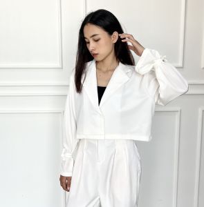 Severli Maru lBazer | Crop Blazer Wanita Casual | Atasan Lengan Panjang Wanita | Outer Wanita Lengan Panjang | Blazer Crop Lengan Panjang