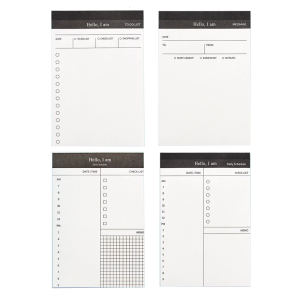 Daily Planner Schedule Notebook Tearable 50 Sheets Unlined Checklist Notepads Writing Pad for Notes Memos Daily Plans