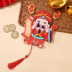 【Keep_Real】 แม่เหล็กติดตู้เย็น แม่เหล็กติดตู้เย็นแม่เหล็ก การ์ตูน จี้เทศกาล รูปเทพเจ้าแห่งโชคลาภ ของตกแต่งตรุษจีน /Home_Master