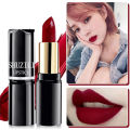 Kajiali [2-3 Days Delivery]2025 Shuzili Round Tube Lipstick Matte Waterproof Moisturizing Non-stick Cup Non-drying High Pigment Qi Field Red Liptint 12colors. 