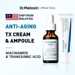 Hot Sale Promo Dr.Melaxin TX-cream(50m)&Ampoule (30ml)whiten the skin and improve uneven skin tone Reduce pores