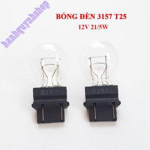 Bộ 2 bóng đèn phanh đèn thắng ô tô T25 3157 2 tóc 12V 21/5W sợi tóc halogen