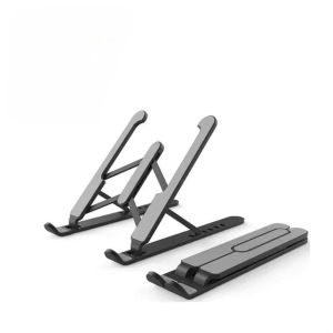 Portable Laptop Stand Aluminum Foldable Laptop Holder Notebook Stand For pad Computer Laptop Holder Black