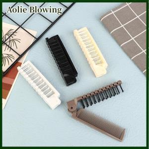 Aolie 1Pc 2 In 1 Travel Portable Fashion Hair Comb Folding Anti-static Plastic Comb Hair Brush Compact Pocket Hair Comb