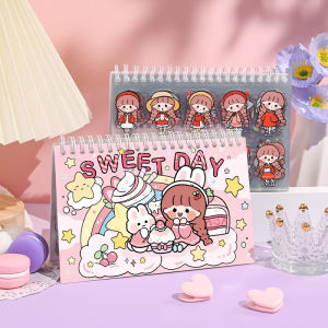 50 pages non-repeating waterproof and cutting-free stickers girls heart account decorative material a whole book coil sticker