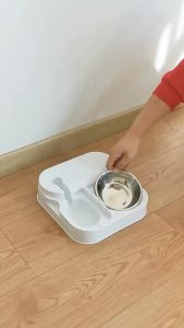 in-1 Cat Bowl Food & Water Feeder AutomaticDispenser for Cats & Dogs