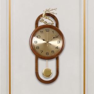xpkQ Solid Wood Wall Clocks Silent Living Room Swing Home Wall Clock Creative Simple Hanging Decorations Luxury Household Using K7M2P