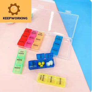 3 Row 21 Grids 7 Days Weekly Pill Case Medicine Tablet Dispenser Organizer Pill Box Pill Dividers Storage Container New