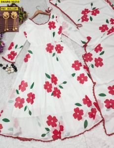 WHITE FOX GEORGETTE KURTI 💗💗💗