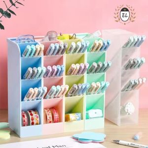 Stationery Organizer🔥Ready Stock🔥Office Desk Pen Holder Shelf Cosmetics Storage Box / Rak Pemegang Pen 斜插式笔筒