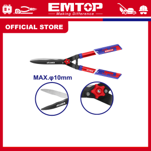 EMTOP Premium Professional Hedge Shear Trimming Grass PlantsBushes Branches With Heat Treatment Wavy Blade Garden ShearsEPSR630102