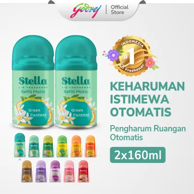 [PROMO BELI 2] Stella Matic Green Fantasy Refill 2x160ml - Pengharum Ruangan Otomatik