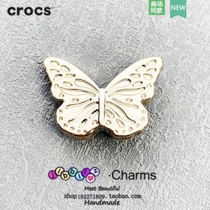 Phụ Kiện Khóa Giày cross jibbitz Bằng Kim Loại Đính Đá Trang Trí Trên chamr dép crocs