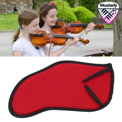 MUSLADY Đệm tựa cằm Hỗ trợ hiệu quả Miếng đệm vai đàn violin Vải nỉ mềm Kích thước tiêu chuẩn có độ đàn hồi tốt cho đàn violin 4/4‑3/4