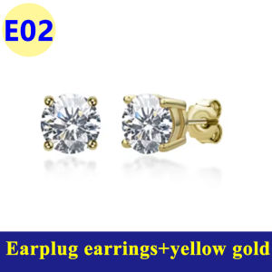 0.5-2CT Moissanite Diamond Stud Earings D Color for Women Earrings Original 925 Silver 18K White Gold Top Quality Girl Gift2026