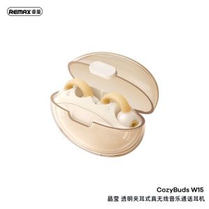 REMAX CozyBuds W15 Crystal Series Transparent Clip-on True Wireless Earbuds Earphones