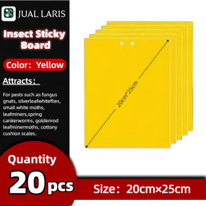 【READY STOCK】INSECT STICKER BOARD 50pcs Double Sides Sticky Trap Board Fruit Fly Glue Boards Bugs Sticky Board