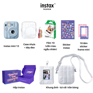 Combo instax Mini 13 -  Máy Ảnh Chụp Lấy Liền Fujifilm instax Mini 13 - Bảo Hành 1 Năm
