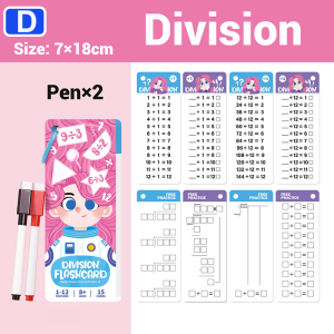 48 Pages Times Table Multiplication Division Mixed Mental Arithmetic Math Practice Toy Kids Number Calculation Exercise Sheet Primary School Early Math Learning Educational Kit