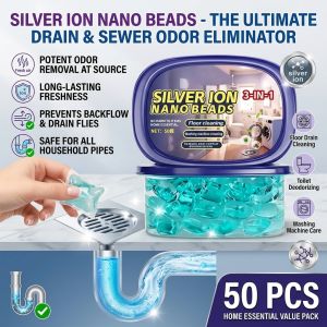 Drain Deodorizer Pipe Cleaner Tablets Sink Toilet Freshener Cleaning Drops Odor Care Grease Residue Cleaner Mint Scent for Bathroom Kitchen Drain Use