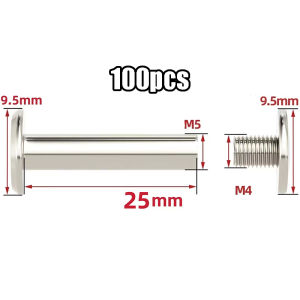 100pcs Photo Album Butt Lock Binding Screws Connecting screws  Docking Screw