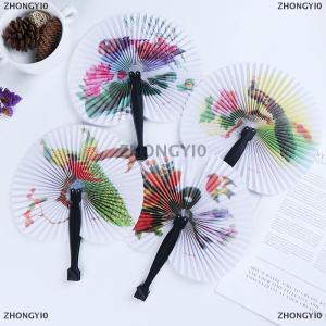 [COD] ZHONGYI0 Summer Handheld Fan Chinese Folding Hand Fan Printed Paper Decorative gift