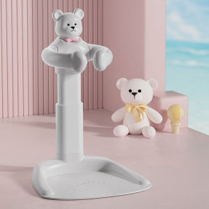 COD Baby Kids Bath Stand Adjustable Baby Bath Stand Support Cute Bear Baby Standing Bathtub Stand