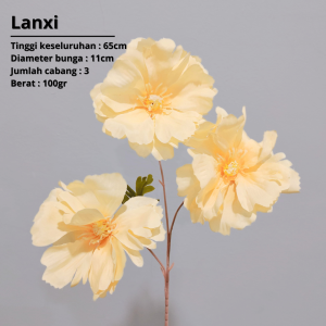Bunga Artificial Premium - Bunga Plastik ORANGE - Dekorasi Bunga Palsu A033