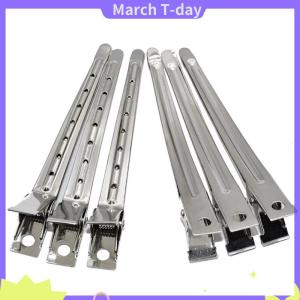 March 10pcs Hair Care Clips Stainless Steel Sectioning Clips Clamps For Hairdressing