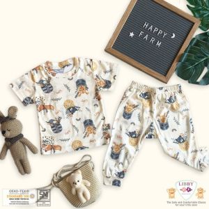 LIBBY Set Oblong Rib Pendek - Celana Panjang Girl
