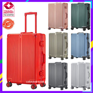 ประกัน 1 ปี กระเป๋าเดินทาง กระเป๋าเดินทางล้อลาก กระเป๋าเดินทางโครงอลูมิเนียม ขนาด 20 25 29นิ้ว กุญแจTSAแท้ + วัสดุ PCเนื้อทราย แข็งแรง ทนทาน