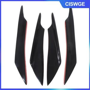 CISWGE 4pcs sợi carbon xe Bumper Fin canard Splitter khuếch tán Spoiler không khí dao