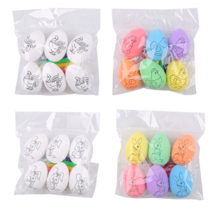 Easters Craft Set With 6 Foam Eggs for Painting And Designs for Family Gatherings and School Activities Daily Use