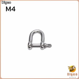 Digeo D-Type/U-Shaped Shackle Buckle D Ring Lock Bow Shackle Wire Rope Fastener Hardware Accessorie M4 M6 M8