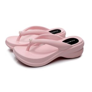 <Ready Stock>Flip Flops New Korean Style Womens Slip-on Bottom Fashion Break Anti-Leisure Sandals Room Flip-flop Sand Womens Beach Thick Sandal
