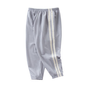 Boys Anti-Mosquito Pants Summer Thin Childrens Striped Casual Pants Girls Baby Lantern Pants Little Boys Home Pants