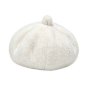 ZSDN MALL Mềm mại Mũ Beret Lông Chồn Giả Lông xù Đã được làm dày Mũ bông hình bát giác Mũ giữ ấm mùa đông Sang trọng Mũ họa tiết da báo Phụ nữ