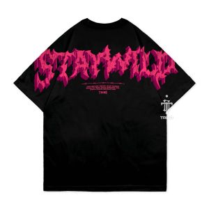 T-Shirt Oversize Black Stay Wild - Kaos Oversized Reguler Pria Wanita Cotton Combed Streetwear Graphic - TRIAD A4749